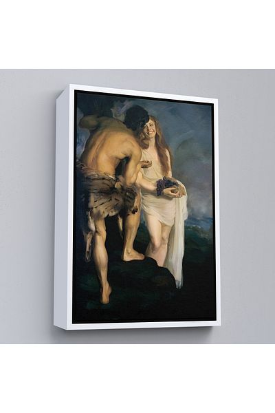 Harita Sepeti Adam and Eve Wall Painting with White Frame
