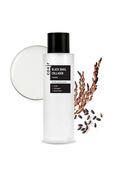 Coxir Black Snail Collagen Toner | Plumping, Moisturizing | Black-3-Complex | 150ml