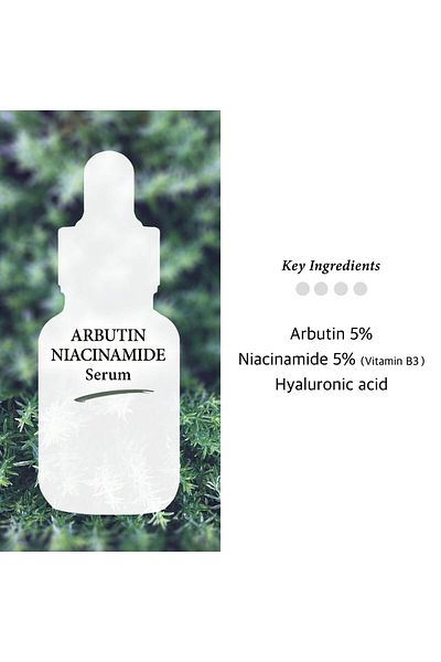 Cos De Baha Arbutin 5% Serum with Niacinamide - Pigmentation, Melasma, Dark Spot Corrector, 1 Fl Oz (30ml)