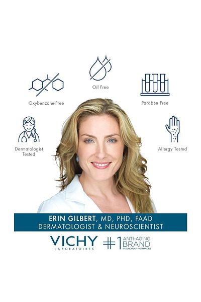 Vichy 24H Dry-Touch Roll-On Deodorant, Aluminum-Free, Invisible Finish, Sensitive Skin, 1.69oz