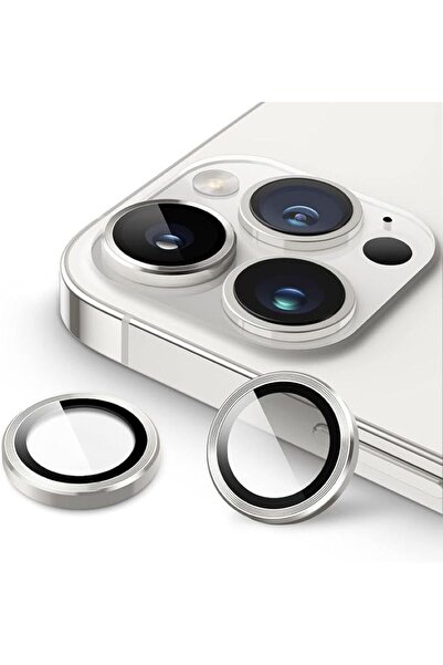 izzytech واقي عدسة الكاميرا فائق التحمل مضاد للخدش باللون الفضي متوافق مع هات...