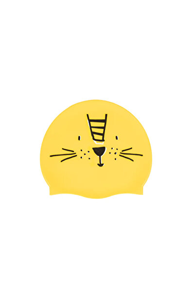 Decathlon Șapcă de înot din silicon NABAIJI - Galben - Aslan cu imprimeu