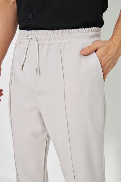 ZİNOX Men's Slim Fit Jogger with Side Pockets, Elastic Laces, Zippered Legs