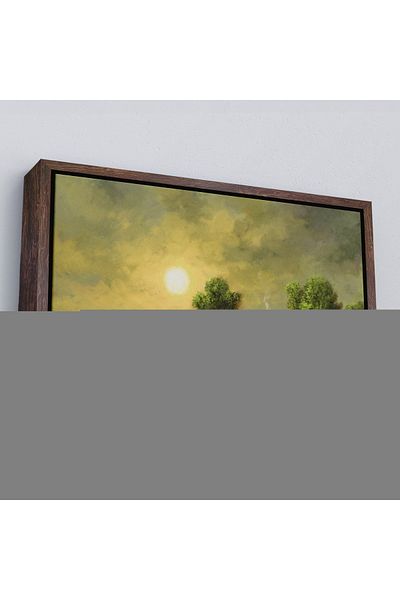 Harita Sepeti Casă de sat pe lac cu cadru alb Vizualizare în ulei Pictură decorativă pe pânză