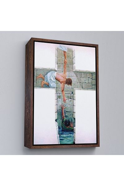Harita Sepeti Heaven with White Frame Savior Jesus Canvas Print,There Is No Greater Love Than Us Canvas Print