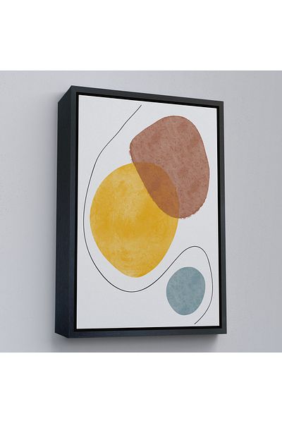 Harita Sepeti Pictură abstractă circulară cu cadru auriu