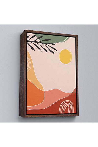 Harita Sepeti Pictură abstractă nordică cu cadru alb