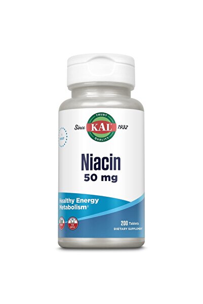 KAL 50 Mg Niacin Tablets, 200 Count