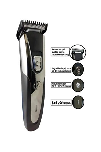 FREED TOOLS Profesyonel Şarjlı Saç Sakal Ense Vücut Kılı Kesme Tıraş Makinesi Lazer Öncesi