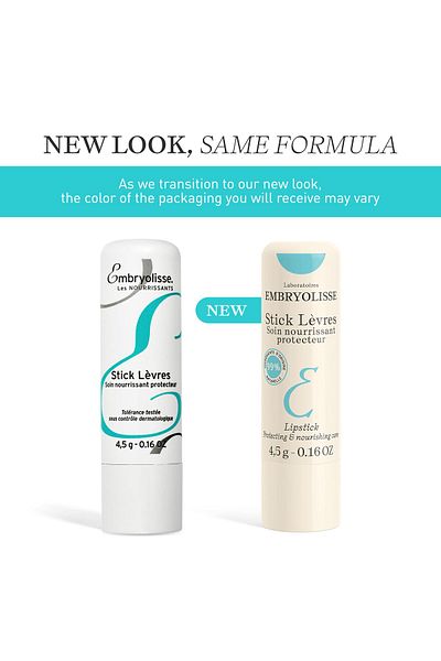 Embryolisse Protective Lip Balm with Shea Butter for Hydration, 0.16 oz.
