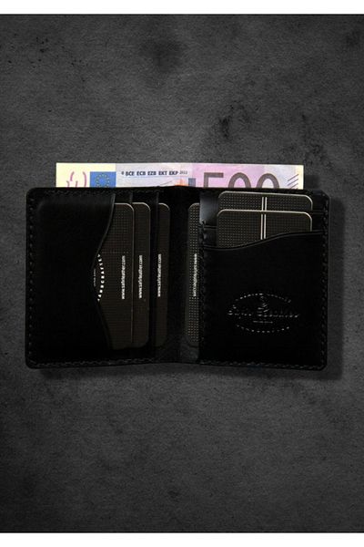 Safir Leather Babil Special Μαύρο Δερμάτινο Πορτοφόλι