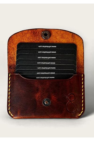 Safir Leather Ιταλική θήκη για κάρτες Frisco Minimal Leather