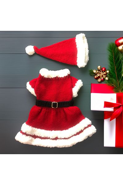 Lady Fify Christmas Mother Costume for Cat Dog