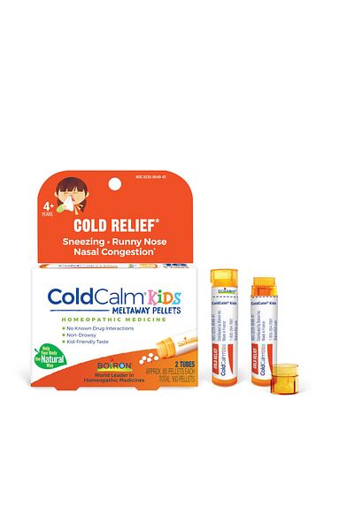 Boiron ColdCalm Kids Pellets - Cold Relief for Sneezing, Runny Nose, Sore Throat - 160 Pellets