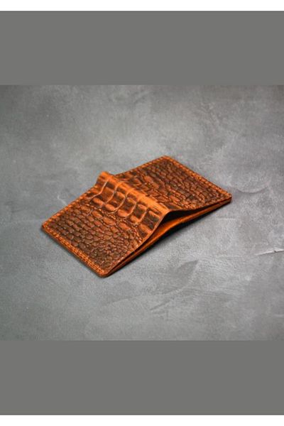 Safir Leather Crocodile Printed Crazy Leather Wallet - Πατέρας