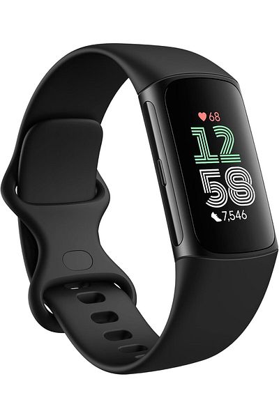 Fitbit Charge 6 Activity Tracker, S & L Bands Included, Obsidian/Black