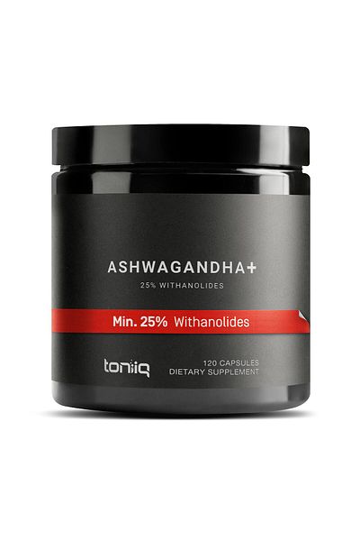 Toniiq Ashwagandha - 40:1 Extract, 25% Withanolides, Wild Harvested, Lab Tested - 120 Capsules