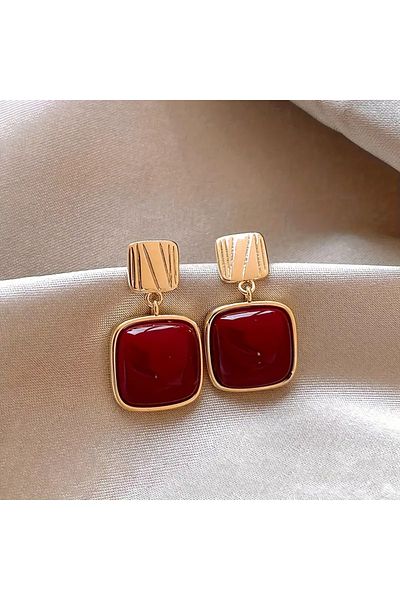Fashionjewelery Ethnic Square Earrings
