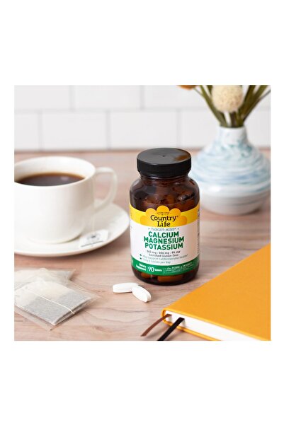 COUNTRY LIFE Calcium-Magnesium-Potassium - 90 Tablets