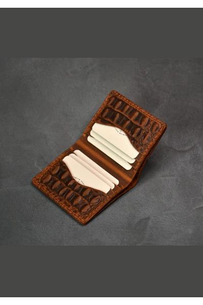 Safir Leather Crocodile Printed Crazy Leather Wallet - Πατέρας