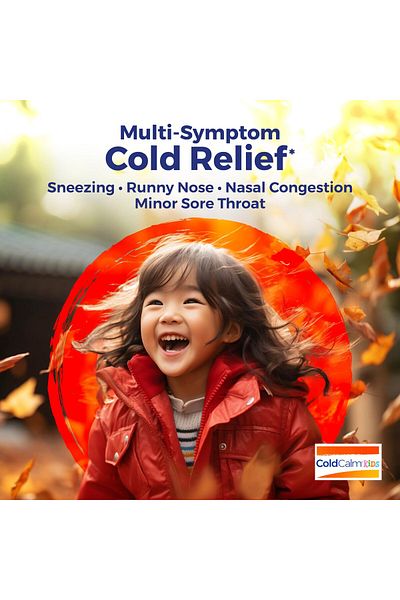 Boiron ColdCalm Kids Pellets - Cold Relief for Sneezing, Runny Nose, Sore Throat - 160 Pellets