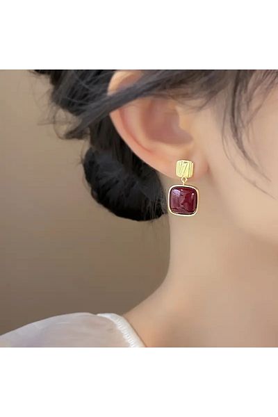 Fashionjewelery Ethnic Square Earrings