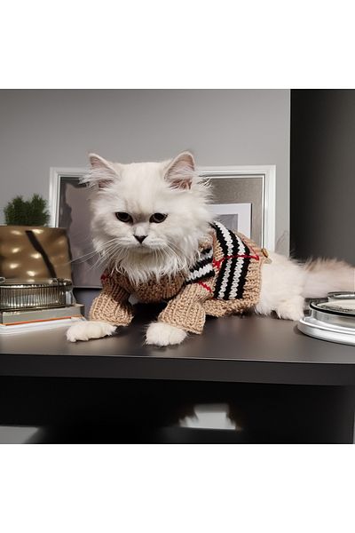 Lady Fify Fifyberry Brown Cardigan for Cat Dog