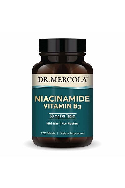Dr Mercola Niacinamide B3, 90 Servings (270 Tabs), Non-Flushing, Supports Metabolism, Non-GMO