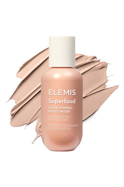 Elemis مرطب سوبر فود جلو: برايمر خالٍ من السيليكون وكريم مرطب للوجه، 60 مل