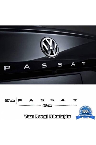 EDEXPORT Vw Passat Bagaj Yazısı Plastik 45Cm X 1.7Cm B5-B6-B7-Cc-B8 Uyumlu (4...