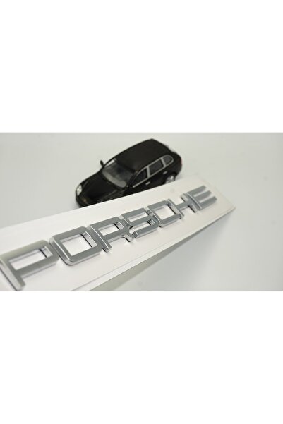 Genel Markalar Porsche Bagaj Yazı Logo Mat Krom Renk