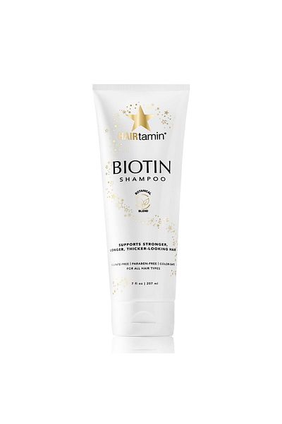 HAIRtamin Biotin Shampoo - Sulfate-Free, Hydrating with Vitamin B5, Cucumber, Aloe Vera for Stronger Hair