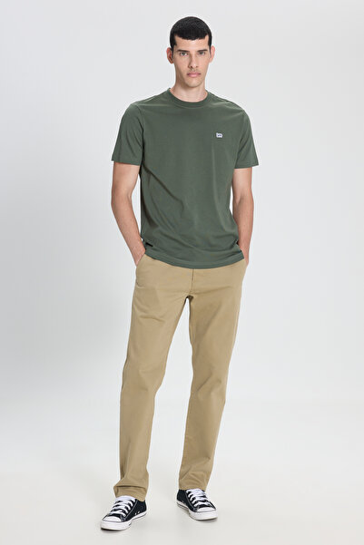 Lee Extreme Motion Slim Fit Dar Kesim Normal Bel Bej Esnek Pantolon