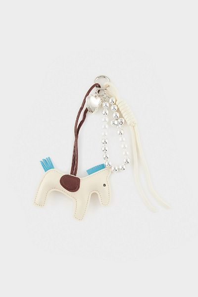 DeFacto Μπεζ μπρελόκ Lucky Horse Charm από συνθετικό δέρμα E6625AXNS