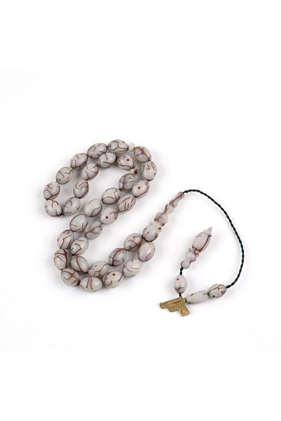 LapisDo Cyprus Palm Seed Egg Cut 9X13Mm Rosary