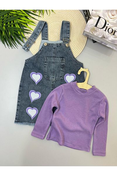 Sealy Combinație pentru fete cu gilet și pătură de blugi albastru