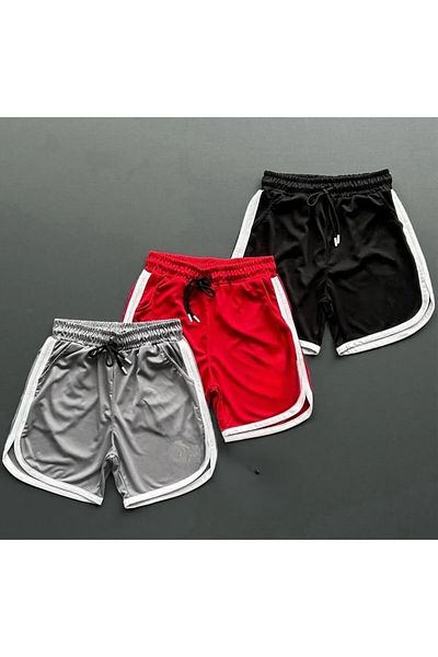 ALCİNOUS New Season Trend Honeycomb Fabric 3-Piece Shorts