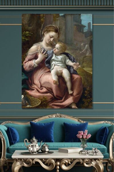 Victor Vallery The Madonna of The Basket Kanvas Tablo