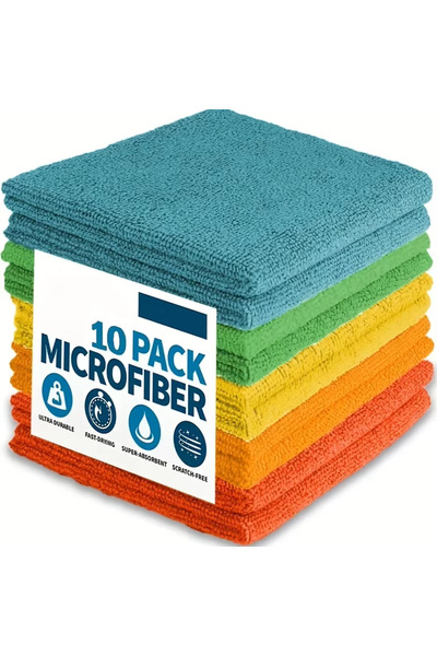 Choice 10pcs 30X30 random 5/10/20pcs Kitchen Towel, Ultra-fine Fiber Light Gray Cleaning Cloth Set, Absorbe