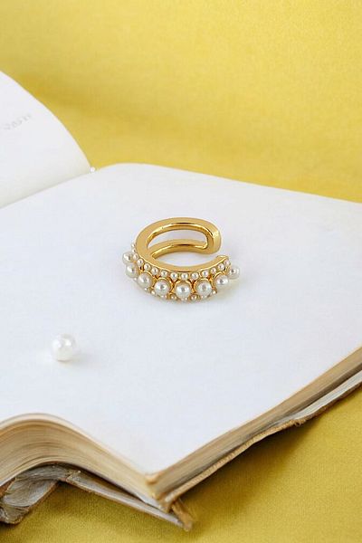 Çlk Accessories Premium Single Pearl Quinquagenarian Earrings 35666