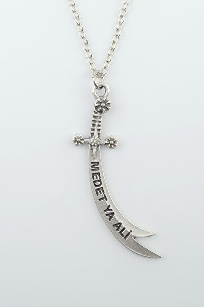 Bu Farklı Zülfikar Kılıç Kolye - Gümüş Kaplama - Erkek Kadın Kolye