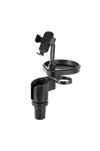 UpWay Araç İçi Ayarlanabilir Tepsili Yiyecek Bardak Termos Telefon Tutucu