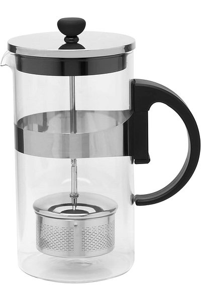 Trust Pro Borosilicate Glass Tea Maker, 1000 ml, Clear