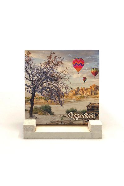 Sadrazam Suport de birou din piatră naturală imprimat Cappadocia 10x10 Krt-159
