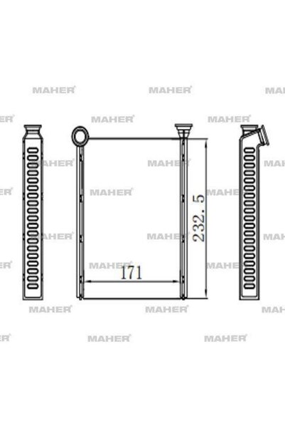 MAHER Radyatör Kalorıfer 508 10= Brazıng MHR-14722