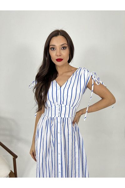 JANES 5486 Μοντέλο Baltimore ριγέ φόρεμα