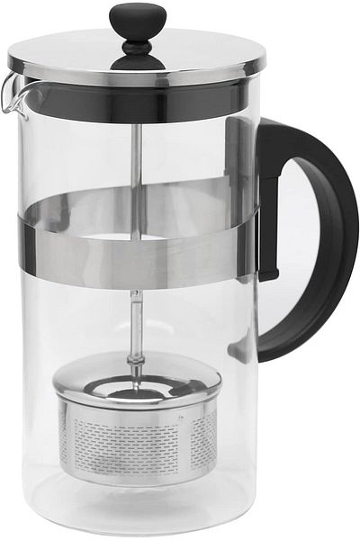 Trust Pro Borosilicate Glass Tea Maker, 1000 ml, Clear
