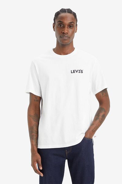 Levi's Tricou alb cu logo-ul Headline cu potrivire relaxată A2082-0253