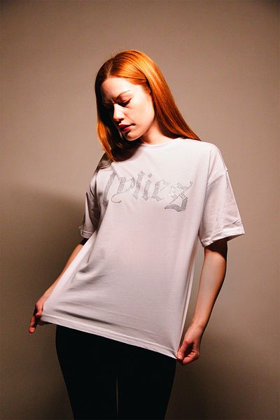 Sekizbiraltı Γυναικείο μπλουζάκι Lylies Stone Printed Relaxed Fit Λευκό