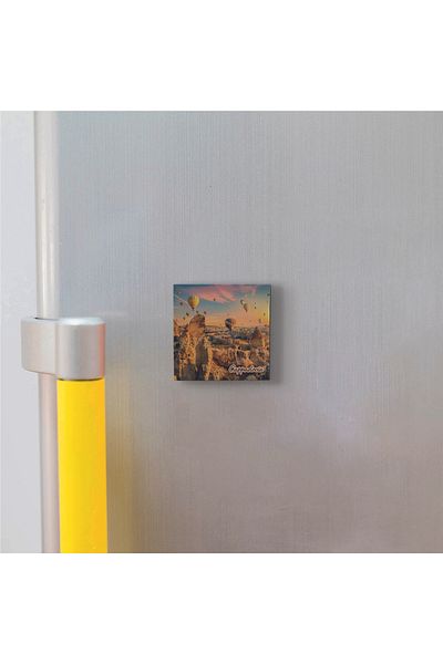 Sadrazam Magnet din piatră naturală imprimat Cappadocia 5x5 Krt-160